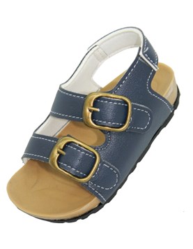 A5972 AZUL SANDALIA NENA CON DOS HEBILLAS. PEPES BEBES