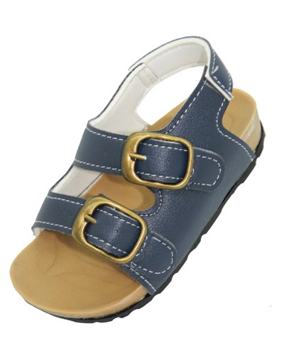A5972 AZUL SANDALIA NENA CON DOS HEBILLAS. PEPES BEBES