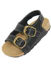 A5978 NEGRO SANDALIA  NENA CON 2 HEBILLAS. PEPES BEBES