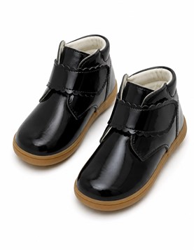 A883 NEGRO ZAPATILLA BOTITA CON VELCRO. PEPES BEBES