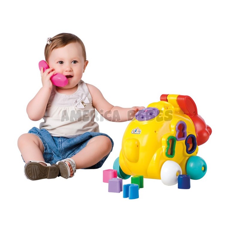 AUTO BABY CAR CON PIEZAS DIDACTICAS. CALESITA