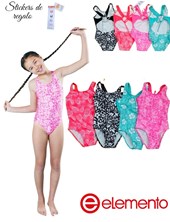 Enteriza monocolor con breteles lisos uv+50.Elemento