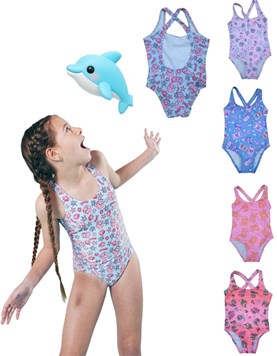 Enteriza romantica clasica con breteles anchos cruzados uv+50.Elemento