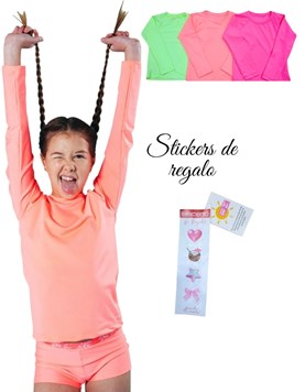 Camiseta uv+50 manga larga con logo de nena.Elemento