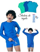 Camiseta uv+50 manga larga de varon con logo.Elemento