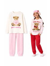 PIJAMA PARA NENA, REMERA ESTAMPA OSITO, PANTALON CON PUÑO LINEA: OSITOS INTERLOCK. ELEMENTO