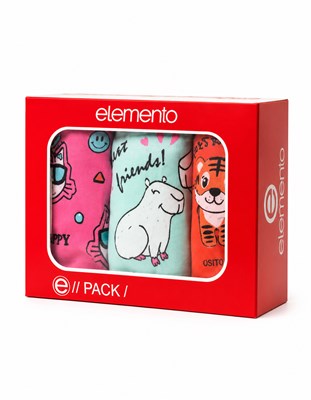 BOMBACHA CAJA X3  ALGODON Y LYCRA EN CAJA  NENA. ELEMENTO
