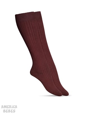 A15043 MEDIA ALGODON MORLEY BORDO STYLO
