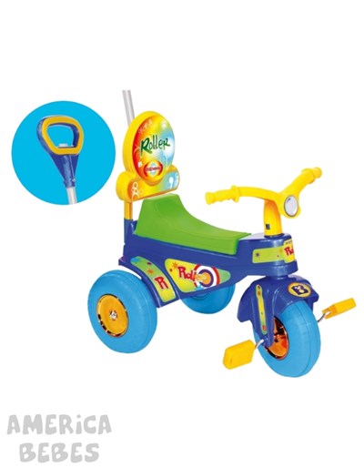 1421-A TRICICLO ROLLER CON BARRAL PARA BEBES BIEMME