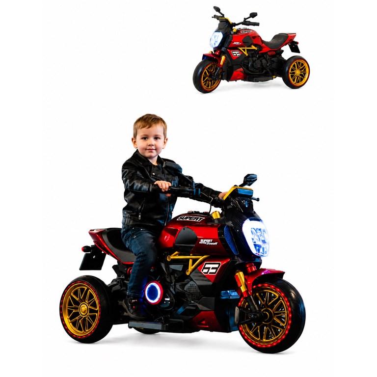 MOTO SUPERT TRIKE ROJO A BATERIA 12V. BIEMME