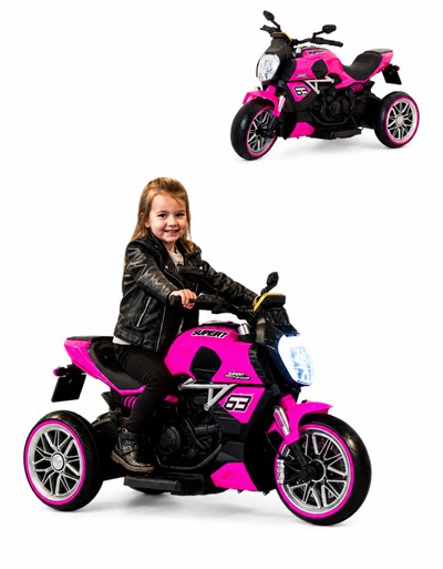 MOTO SUPERT TRIKE ROSA A BATERIA 12V. BIEMME