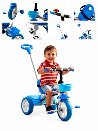 TRICICLO LITTLE TRIKE COMFORT AZUL. BIEMME
