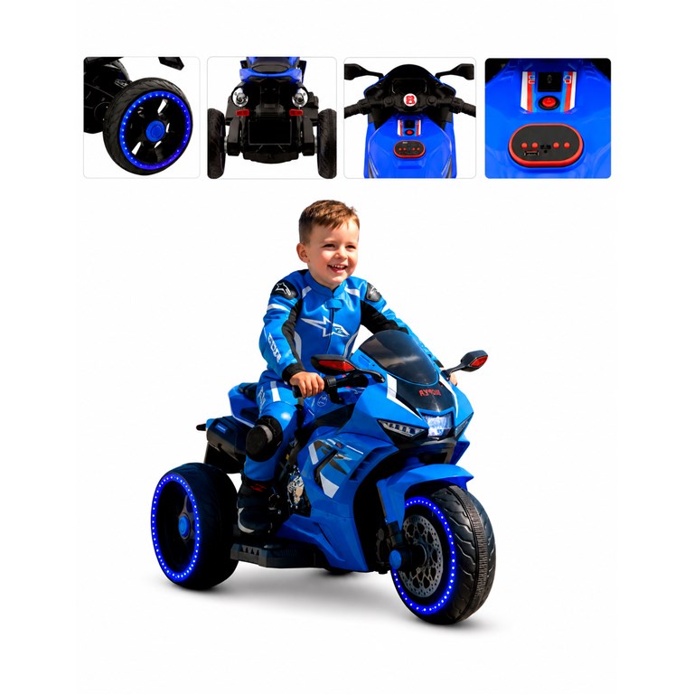 MOTO TURBO SPORT TRIKE AZUL 12V. BIEMME