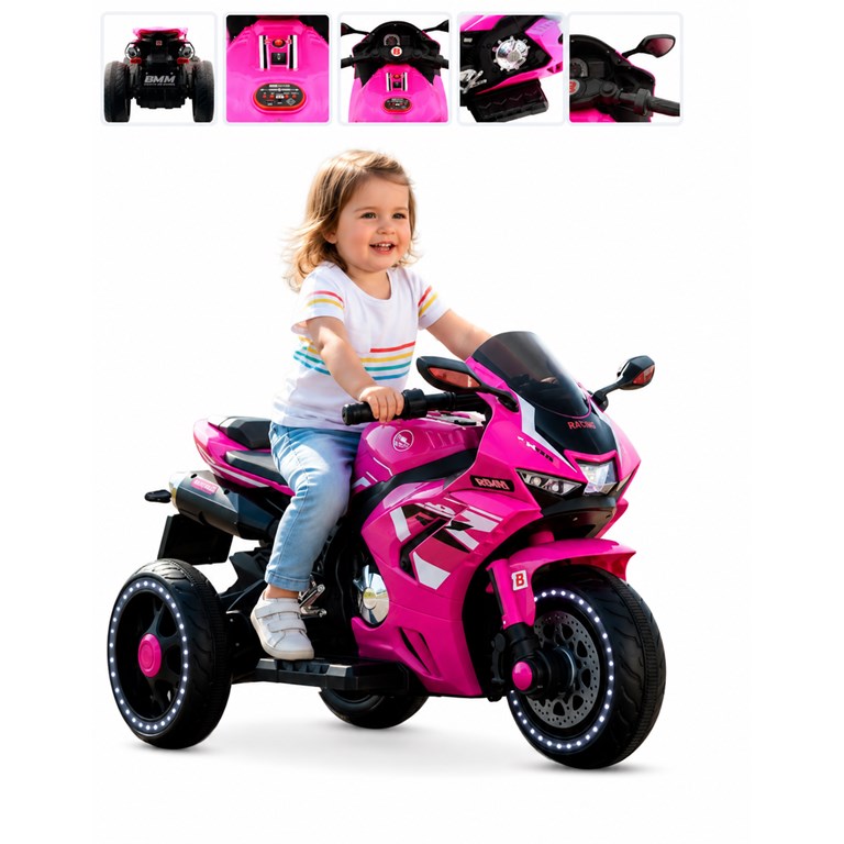 MOTO TURBO SPORT TRIKE ROSA 12V. BIEMME