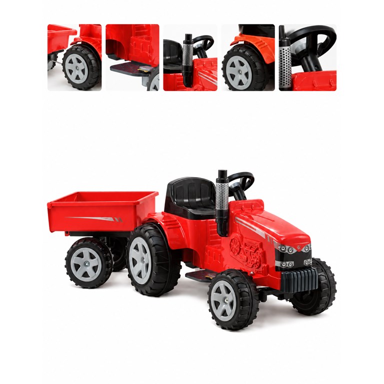 TRACTOR MF 6V CON REMOLQUE. BIEMME