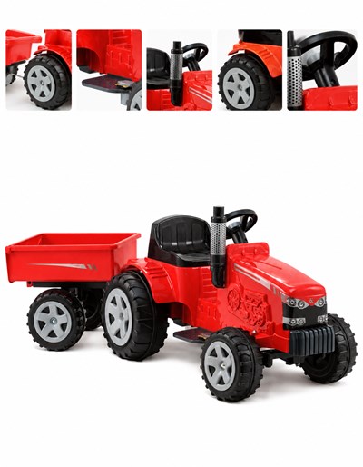 TRACTOR MF 6V CON REMOLQUE. BIEMME