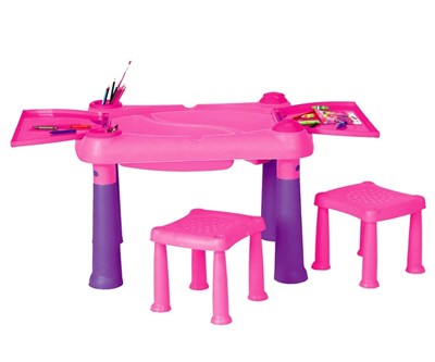 mesa didactica girls con 2 bancos biemme