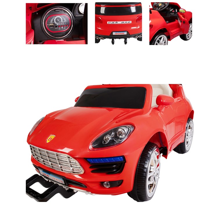 AUTO CAR ONE PS ROJO 12V CON CONTROL REMOTO, LUZ Y SONIDO. BIEMME