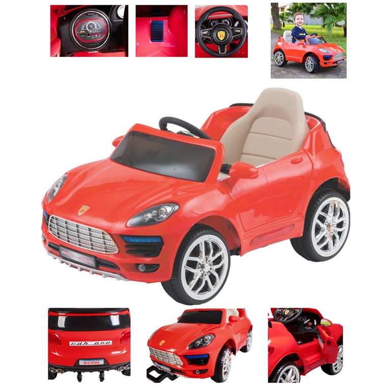 AUTO CAR ONE PS ROJO 12V CON CONTROL REMOTO, LUZ Y SONIDO. BIEMME