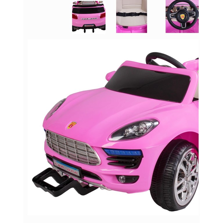 AUTO CAR ONE PS ROSA 12V CON CONTROL REMOTO, LUZ Y SONIDO. BIEMME