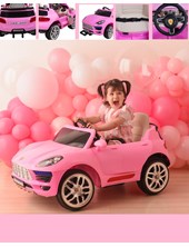 AUTO CAR ONE PS ROSA 12V CON CONTROL REMOTO, LUZ Y SONIDO. BIEMME