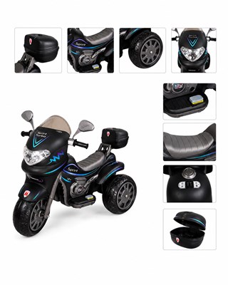 MOTO SPRINT TURBO A BATERIA NEGRO 12V. BIEMME