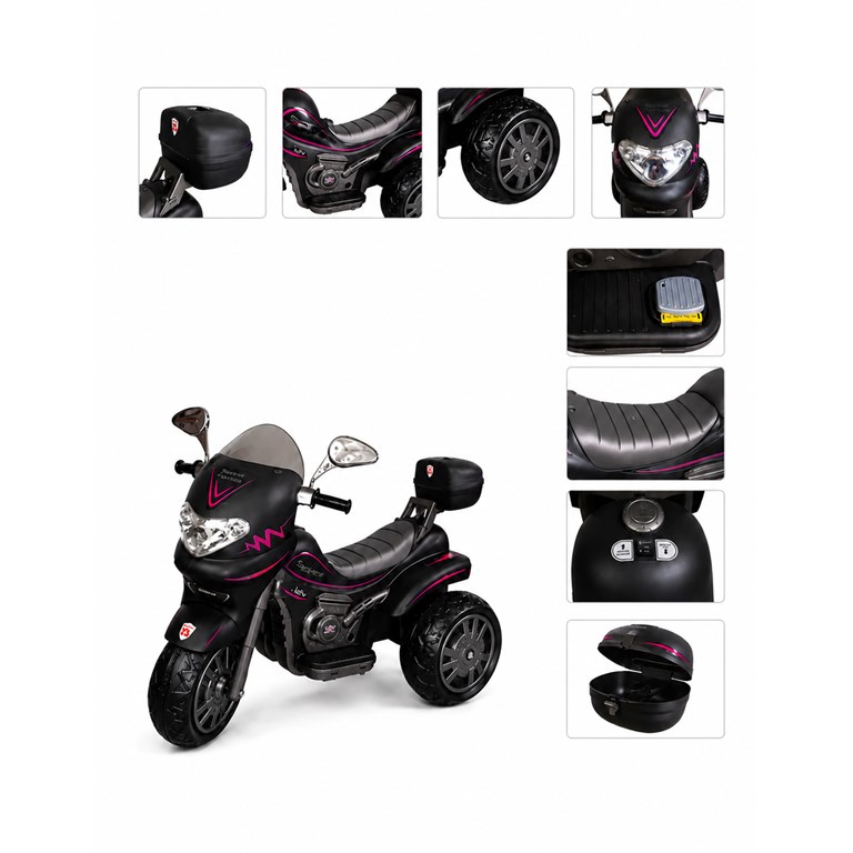MOTO SPRINT TURBO A BATERIA POWER ROSA 12V. BIEMME