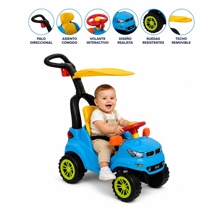 ANDARIN PUSH CAR EASY RIDE AZUL 3 EN 1. BIEMME