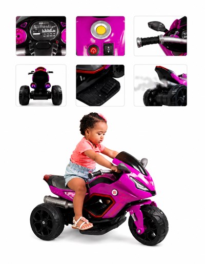 MOTO SPORT RACING GIRL A BATERIA 6V. BIEMME