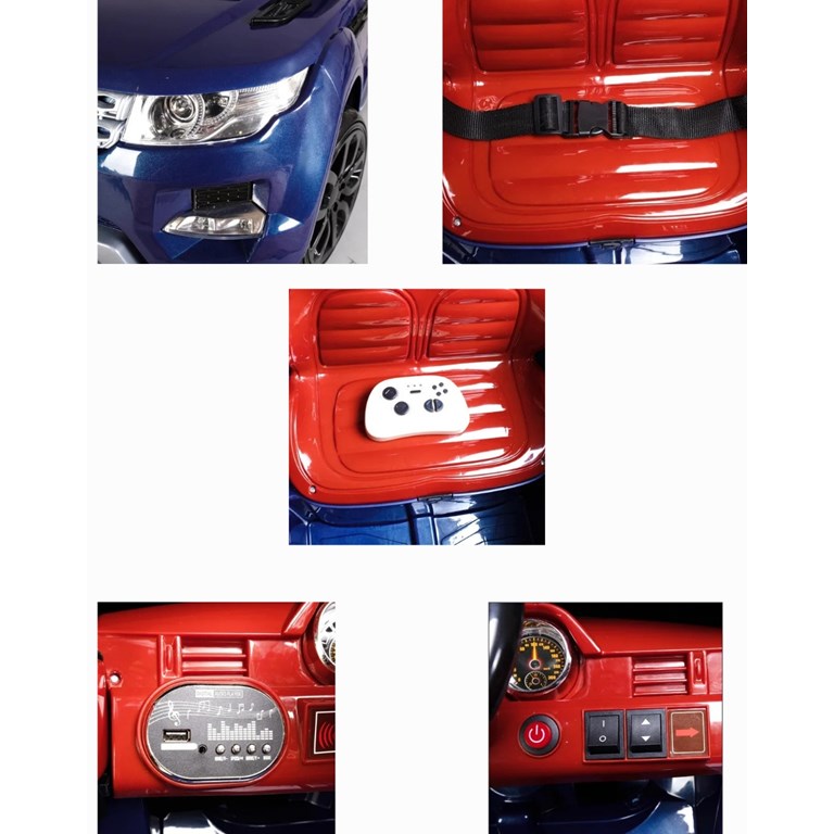 AUTO CAR ONE  AZUL LR 12V C/CONTROL REMOTO, LUZ Y SONIDO. BIEMME