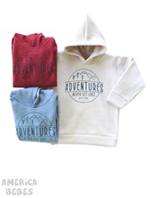 BUZO NENE FRISA CON CAPUCHA ESTAMPA ADVENTURES BABY CHEITO