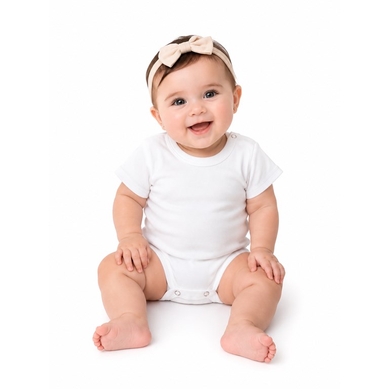 BODY BLANCO MANGA CORTA PARA BEBE. BABY CHEITO