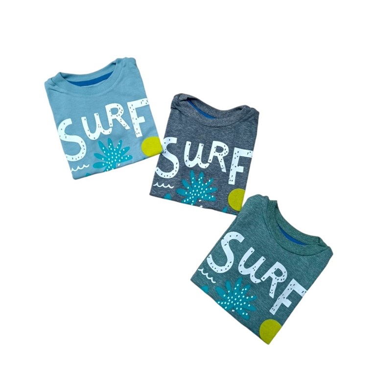 REMERA MANGA CORTA ALGODON ESTAMPADO SURF BEBE BABY CHEITO