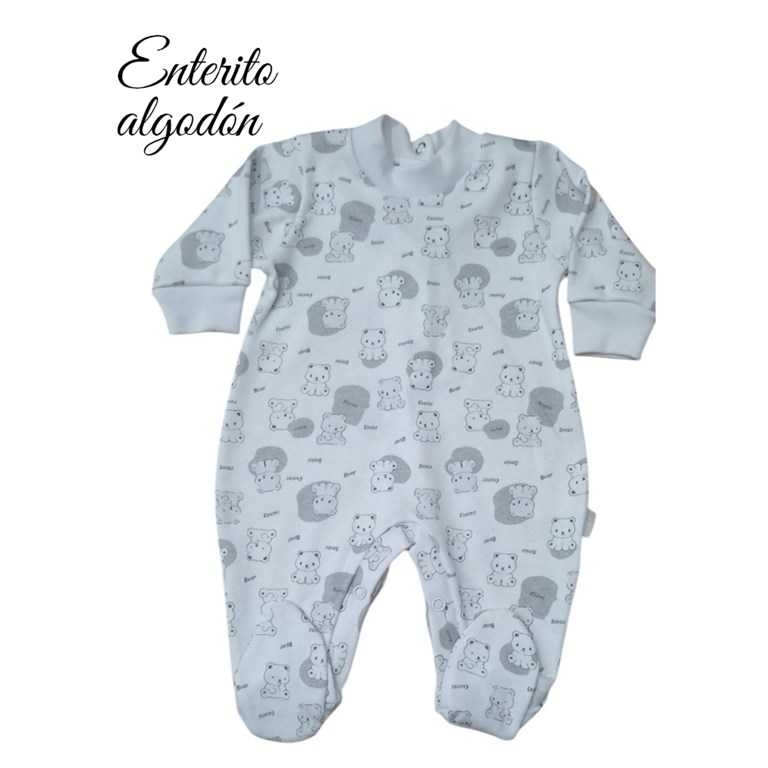 ENTERITO UNISEX ESTAMPADO OSITOS . BABY CHEITO