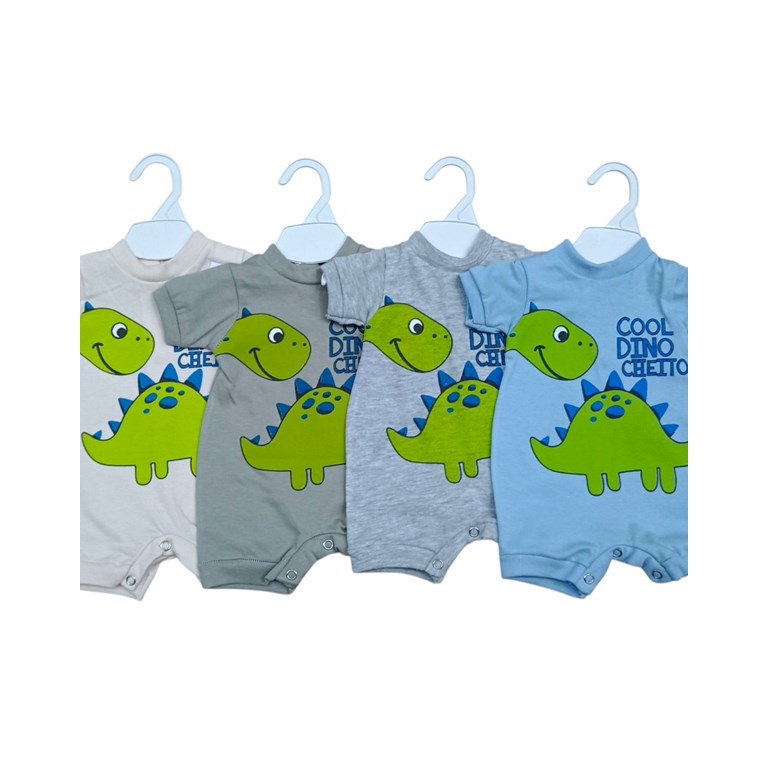 Enterito en algodon de varon estampado dinosaurios linea moda.Baby cheito