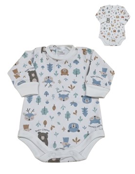 BODY PARA BEBE MANGA LARGA ESTAMPADO. BABY SKIN