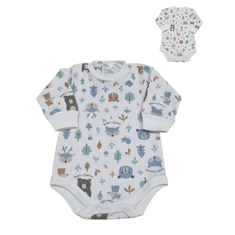 BODY PARA BEBE MANGA LARGA ESTAMPADO. BABY SKIN