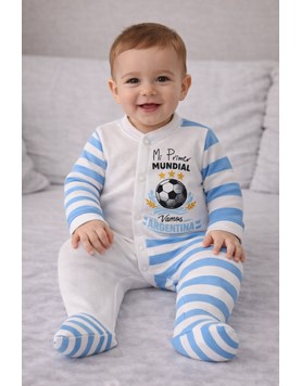 ENTERITO CON PIE PARA BEBE, COMBINADO, LINEA MUNDIAL. CHEITO