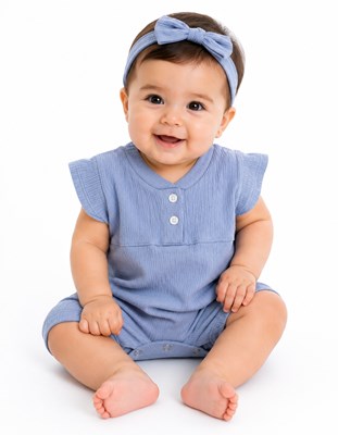 ENTERITO MANGA CORTA  SIN PIE DE BAMBULA PARA BEBE. BABY CHEITO