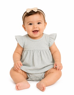 BODY VESTIDO VOLADO EN MANGA CLASICO. BABY CHEITO
