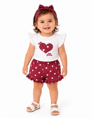 CONJUNTO PARA BEBE REMERA + SHORT. BABY CHEITO