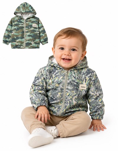 CAMPERITA ROMPEVIENTO ESTAMPADA. BABY CHEITO