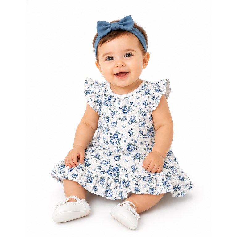 VESTIDO DE LINO PARA NENA. BABY CHEITO