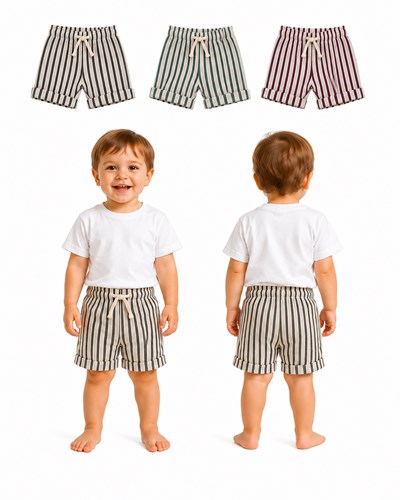 BERMUDA DE LINO PARA BEBE. BABY CHEITO