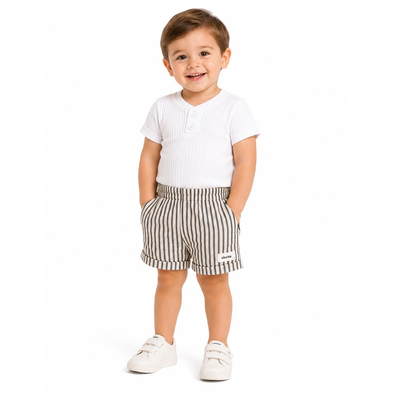 BERMUDA DE LINO PARA BEBE. BABY CHEITO