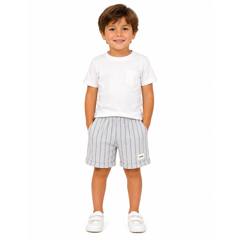 BERMUDA DE LINO PARA NENE. BABY CHEITO