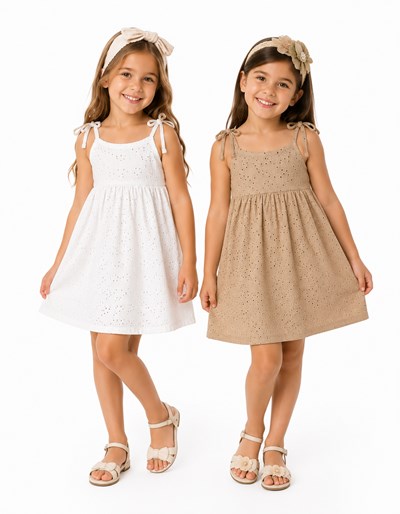 VESTIDO DE LINO PARA BEBE. BABY CHEITO