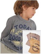 REMERA NENE MANGA LARGA ESTAMPA 'TODAY'. BABY CHEITO