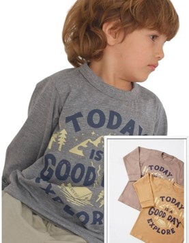 REMERA NENE MANGA LARGA ESTAMPA 'TODAY'. BABY CHEITO