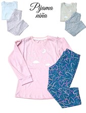 PIJAMA NENA PANTALON ESTAMPADO Y REMERA NUVES Y LUNA. BABY CHEITO